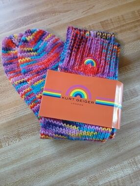 Kurt Geiger NWT Rainbow Knit Socks Size Small/Medium US SIZE 5 thru 8